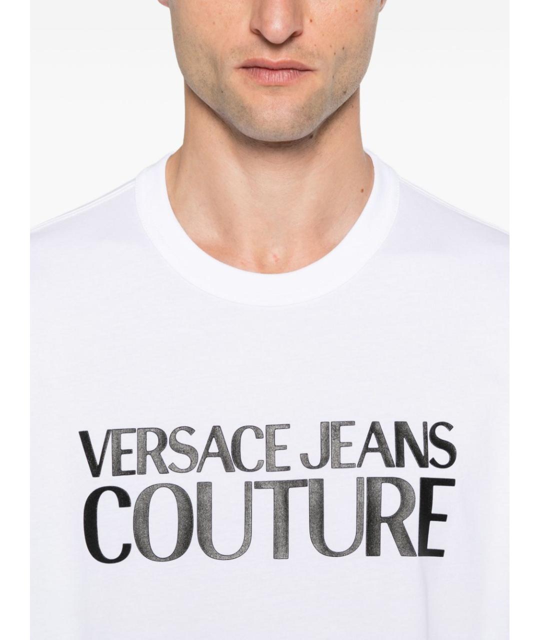 VERSACE JEANS COUTURE Белая хлопковая футболка, фото 3
