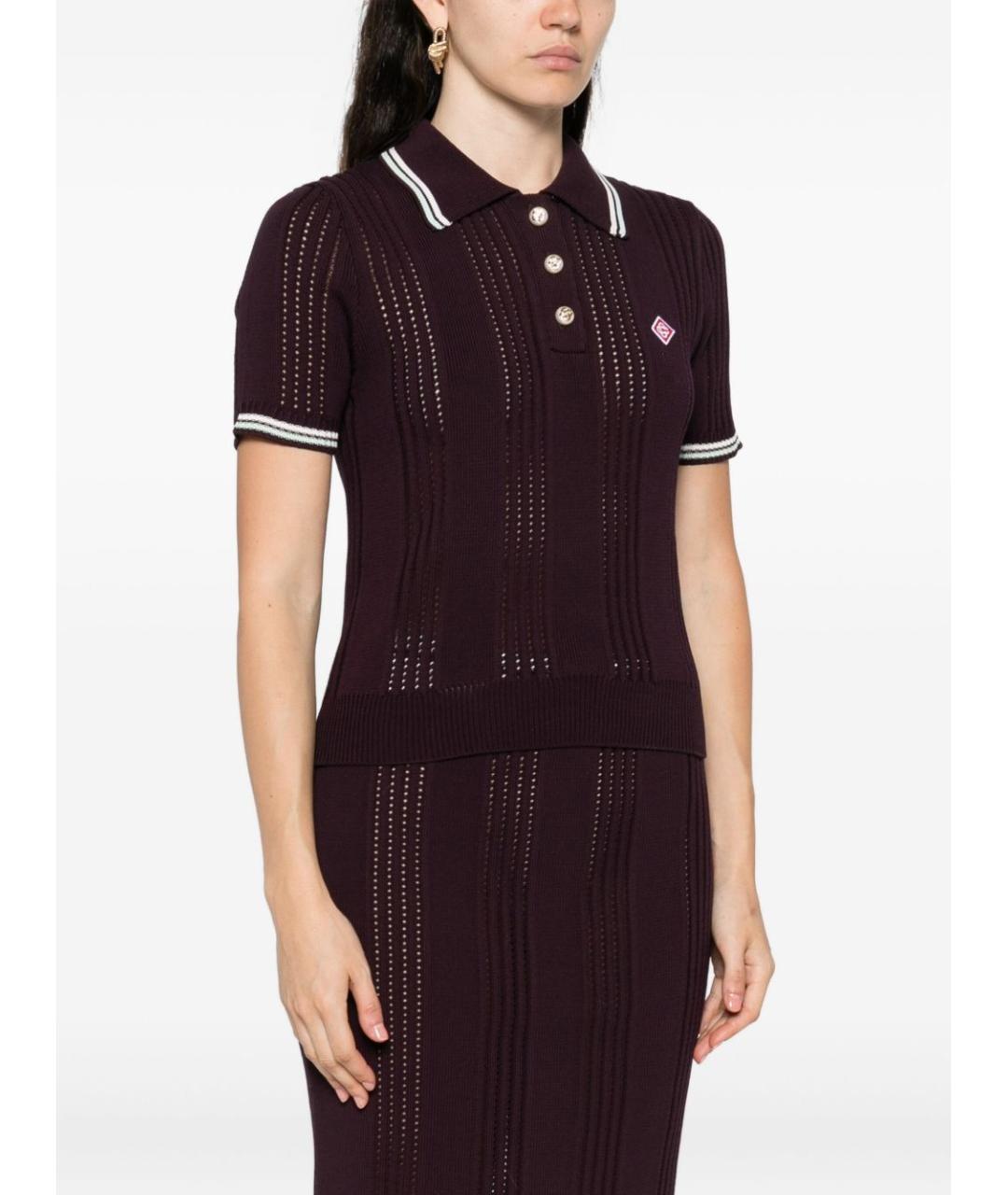 CASABLANCA Фиолетовая хлопковая футболка, фото 4