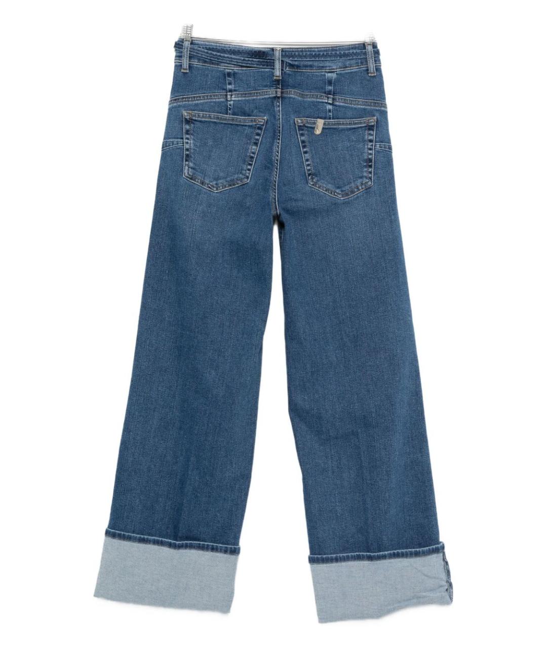 LIU JO Синие хлопковые прямые джинсы, фото 2