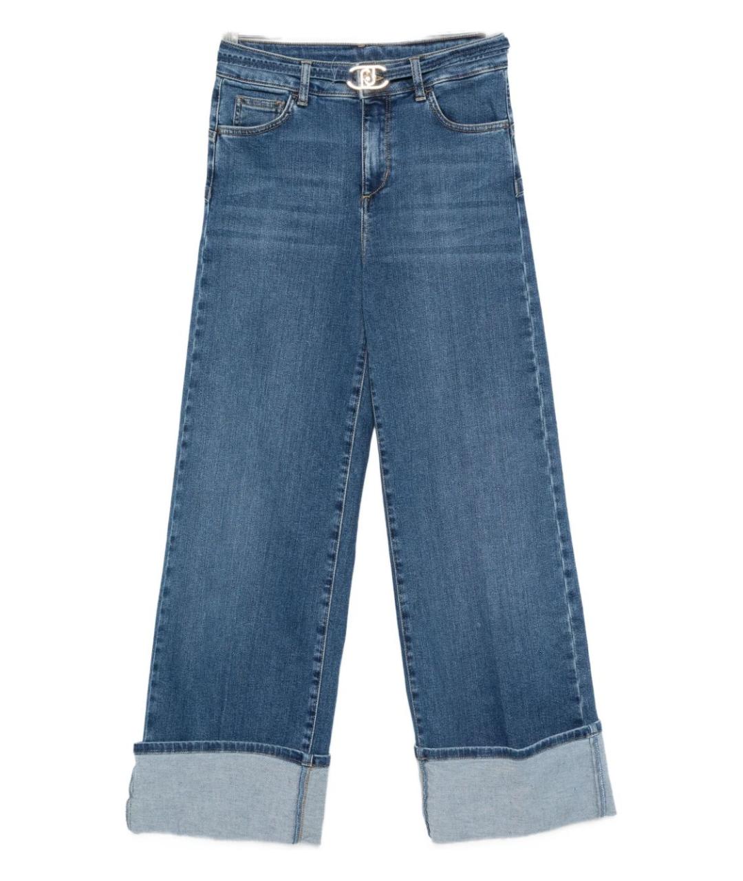 LIU JO Синие хлопковые прямые джинсы, фото 1