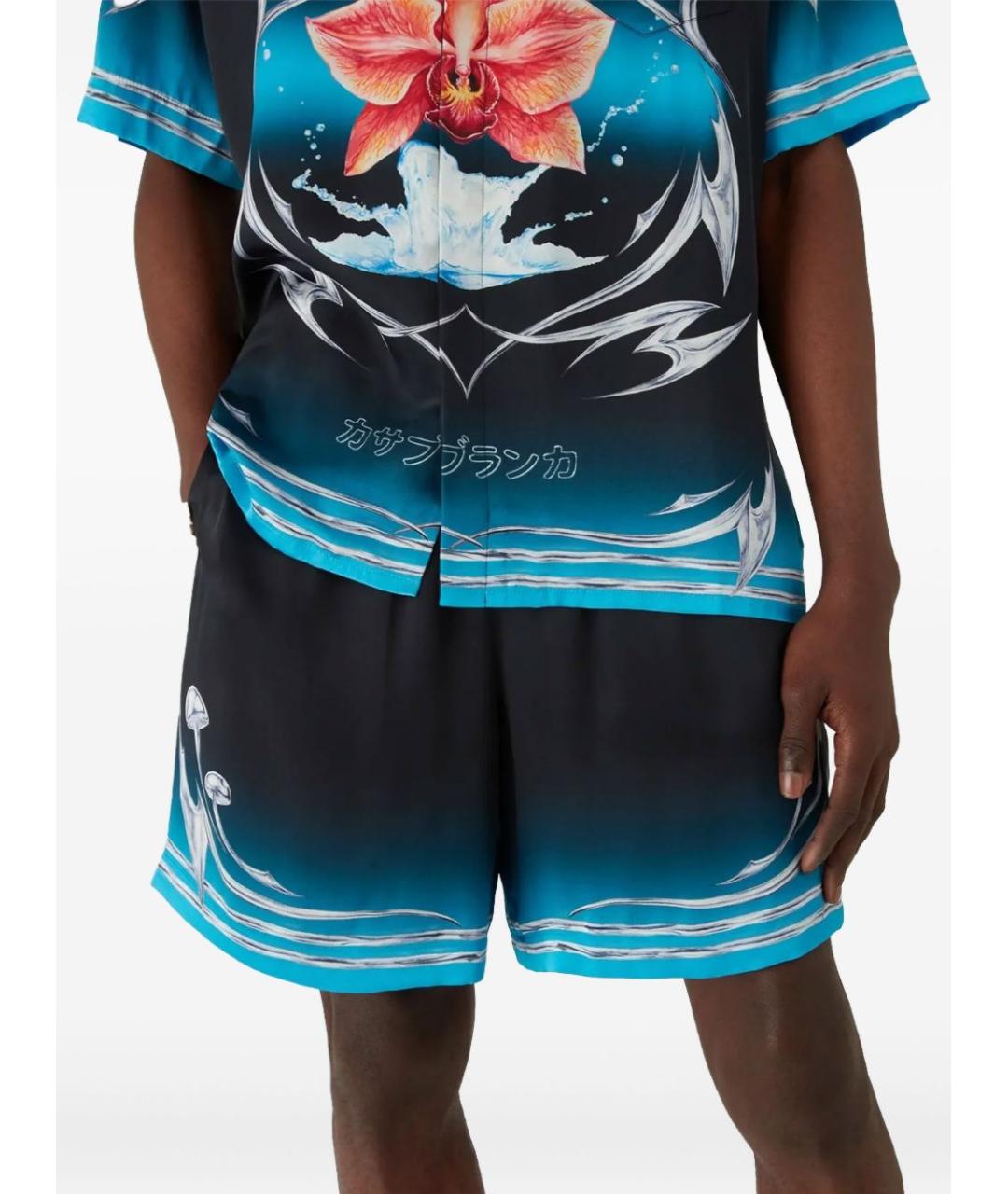 CASABLANCA Черные шелковые шорты, фото 2