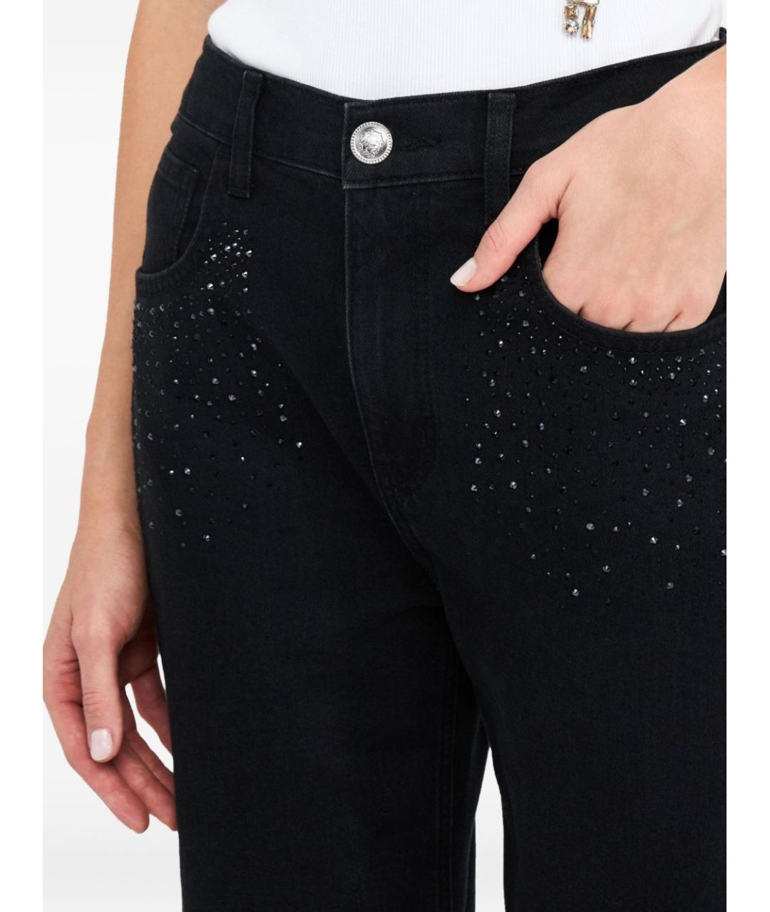 LIU JO Черные хлопковые прямые джинсы, фото 6