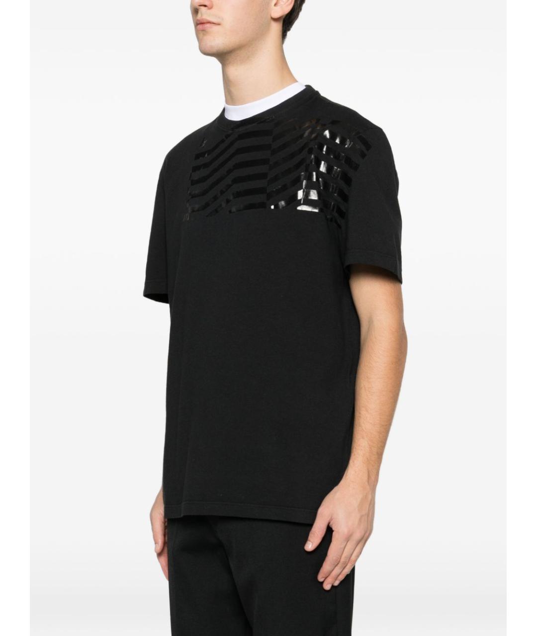 GOLDEN GOOSE DELUXE BRAND Черная хлопковая футболка, фото 5