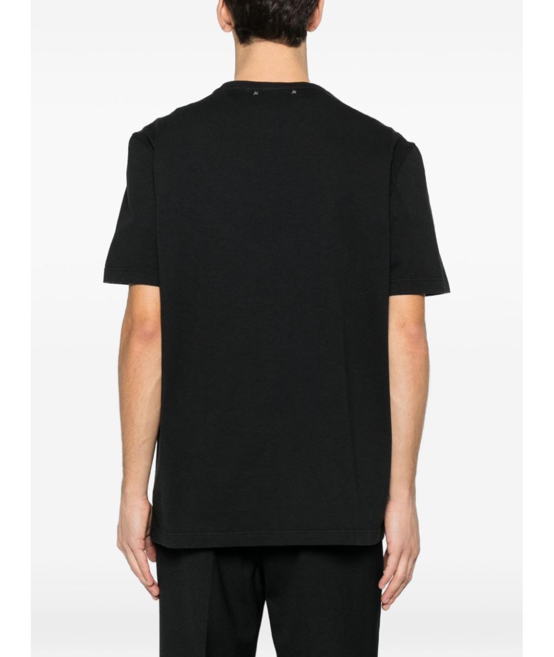 GOLDEN GOOSE DELUXE BRAND Черная хлопковая футболка, фото 2