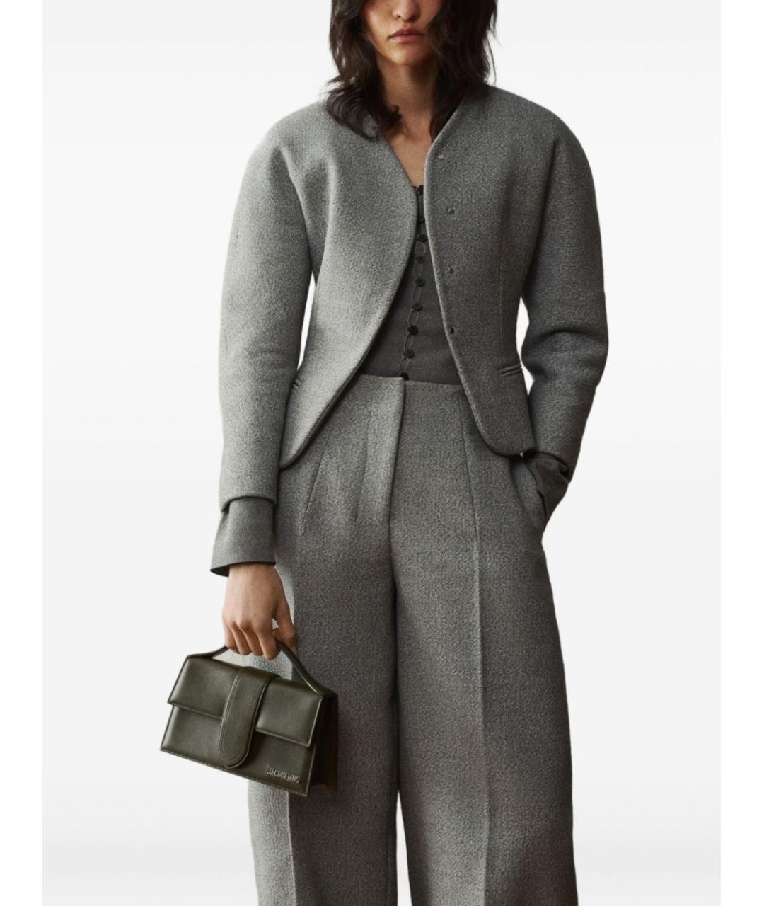 JACQUEMUS Зеленая кожаная сумка через плечо, фото 2