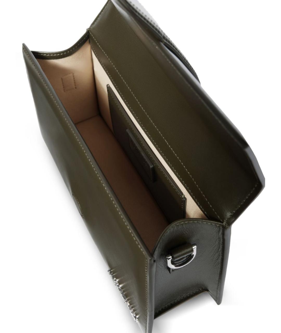 JACQUEMUS Зеленая кожаная сумка через плечо, фото 3