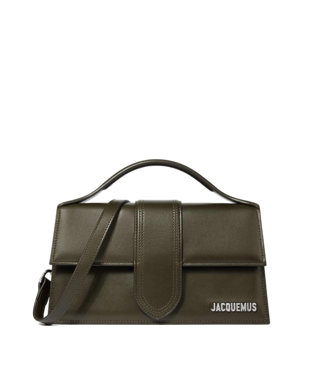 JACQUEMUS Зеленая кожаная сумка через плечо, фото 1