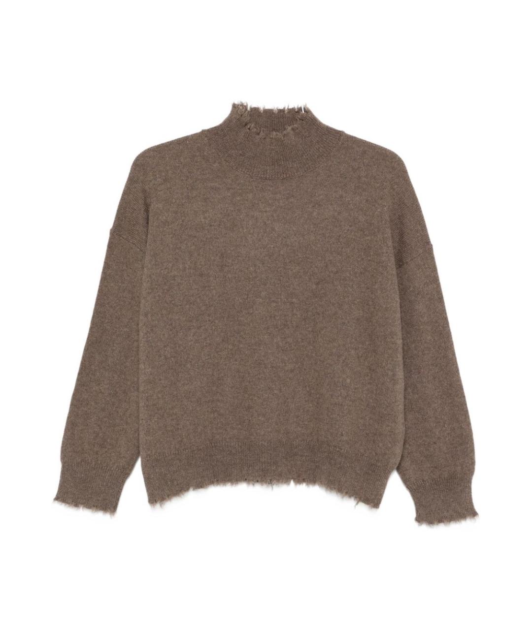 ANTONELLI FIRENZE Коричневый хлопковый джемпер / свитер, фото 1