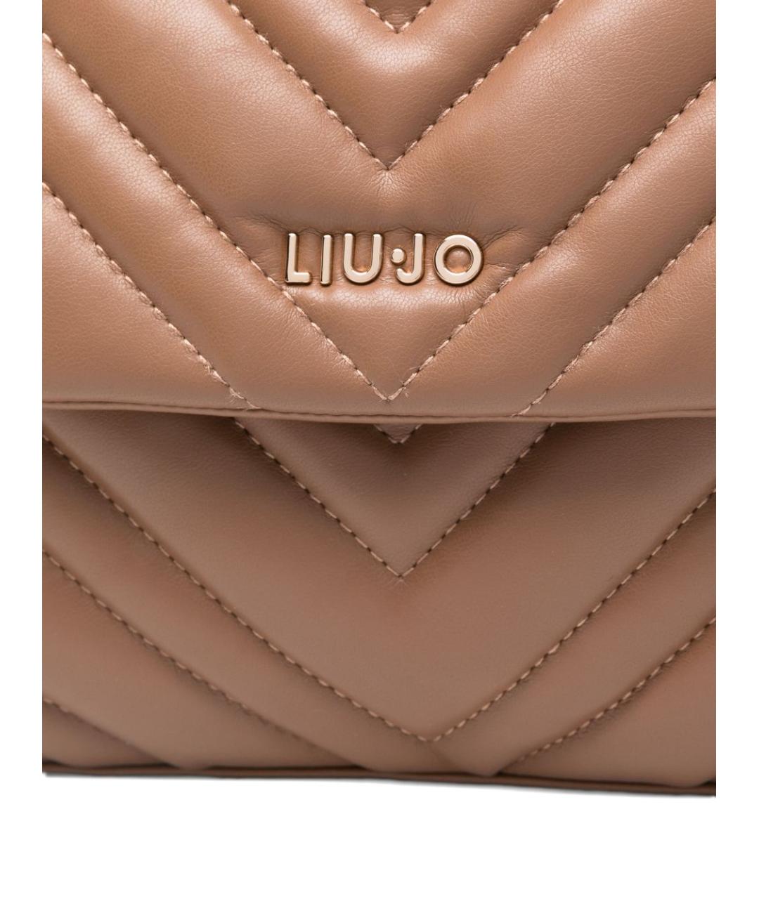 LIU JO Бежевая сумка через плечо из искусственной кожи, фото 2