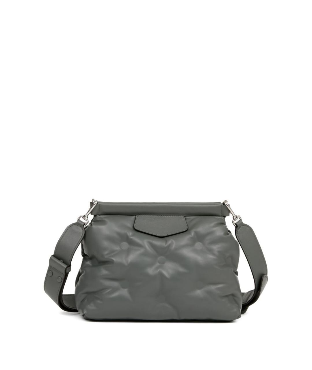 MAISON MARGIELA Серая кожаная сумка через плечо, фото 5
