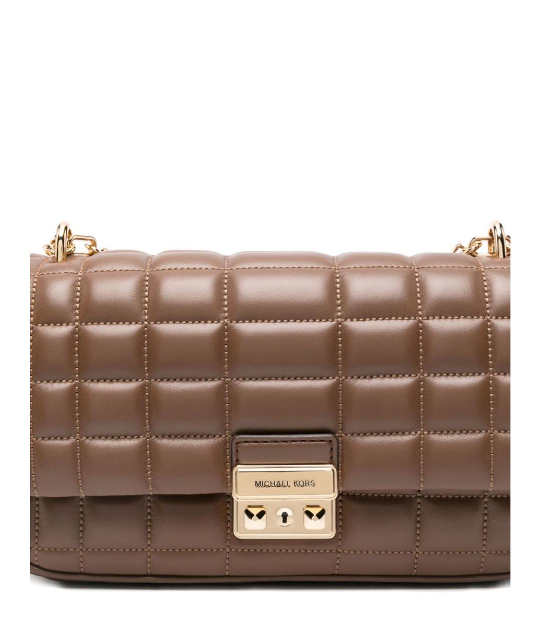 MICHAEL KORS Коричневая кожаная сумка через плечо, фото 5