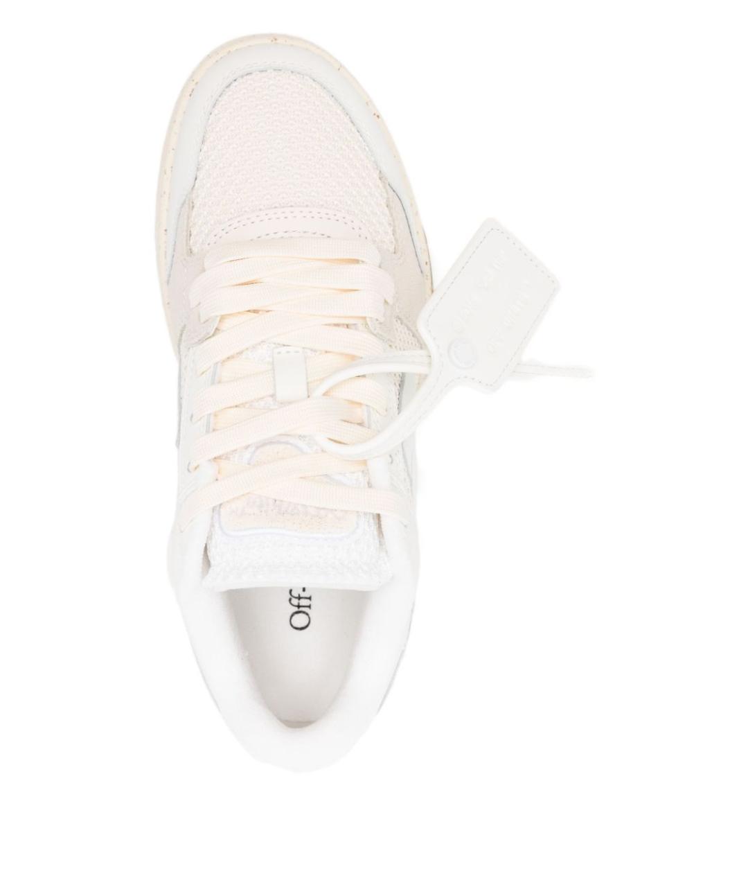 OFF-WHITE Бежевые текстильные кеды, фото 2