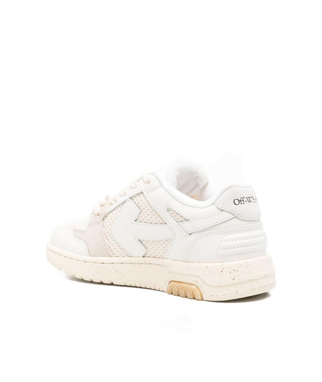 OFF-WHITE Бежевые текстильные кеды, фото 3