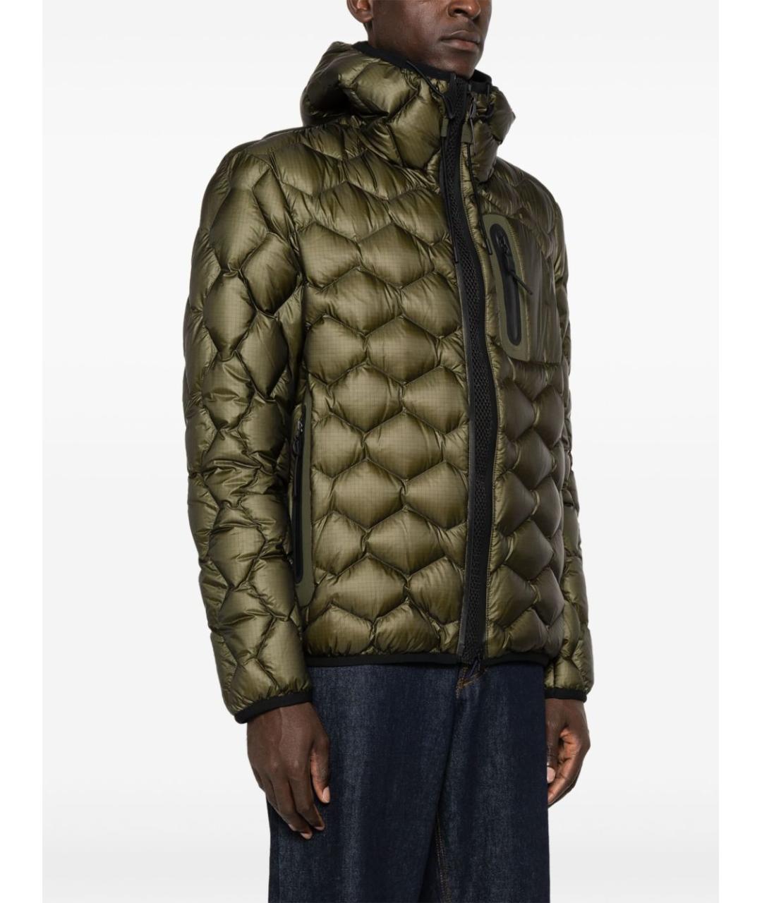 PEUTEREY Зеленый полиамидовый пуховик, фото 5