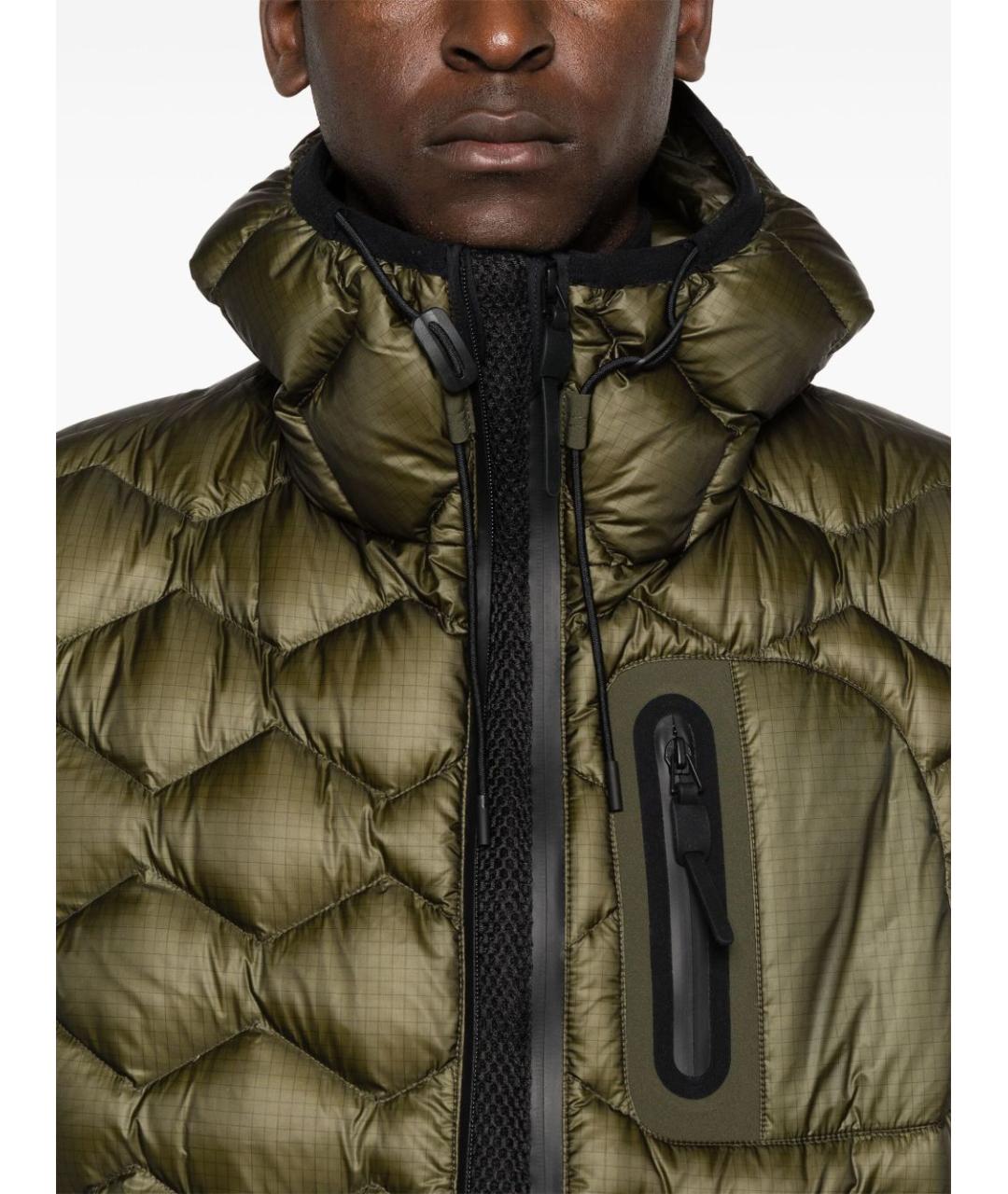 PEUTEREY Зеленый полиамидовый пуховик, фото 4