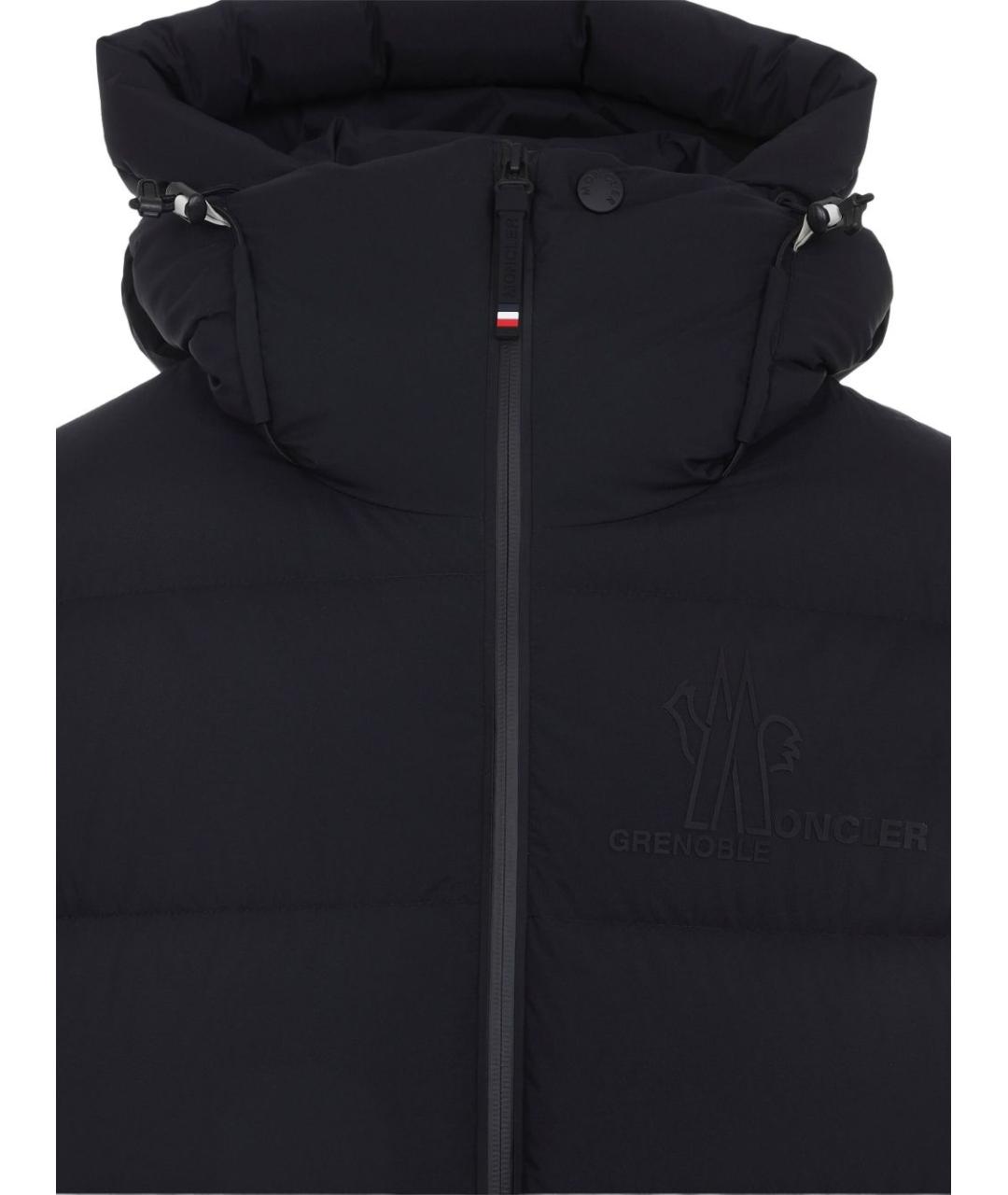 MONCLER GRENOBLE Черный полиамидовый пуховик, фото 2