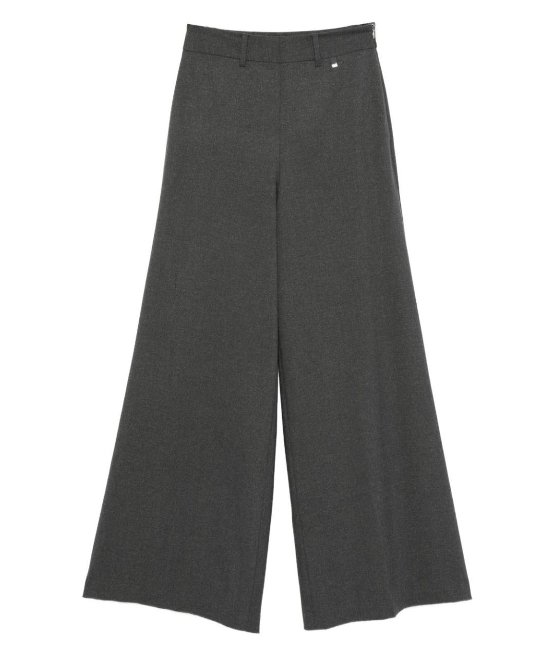 HERNO Серые кашемировые прямые брюки, фото 1