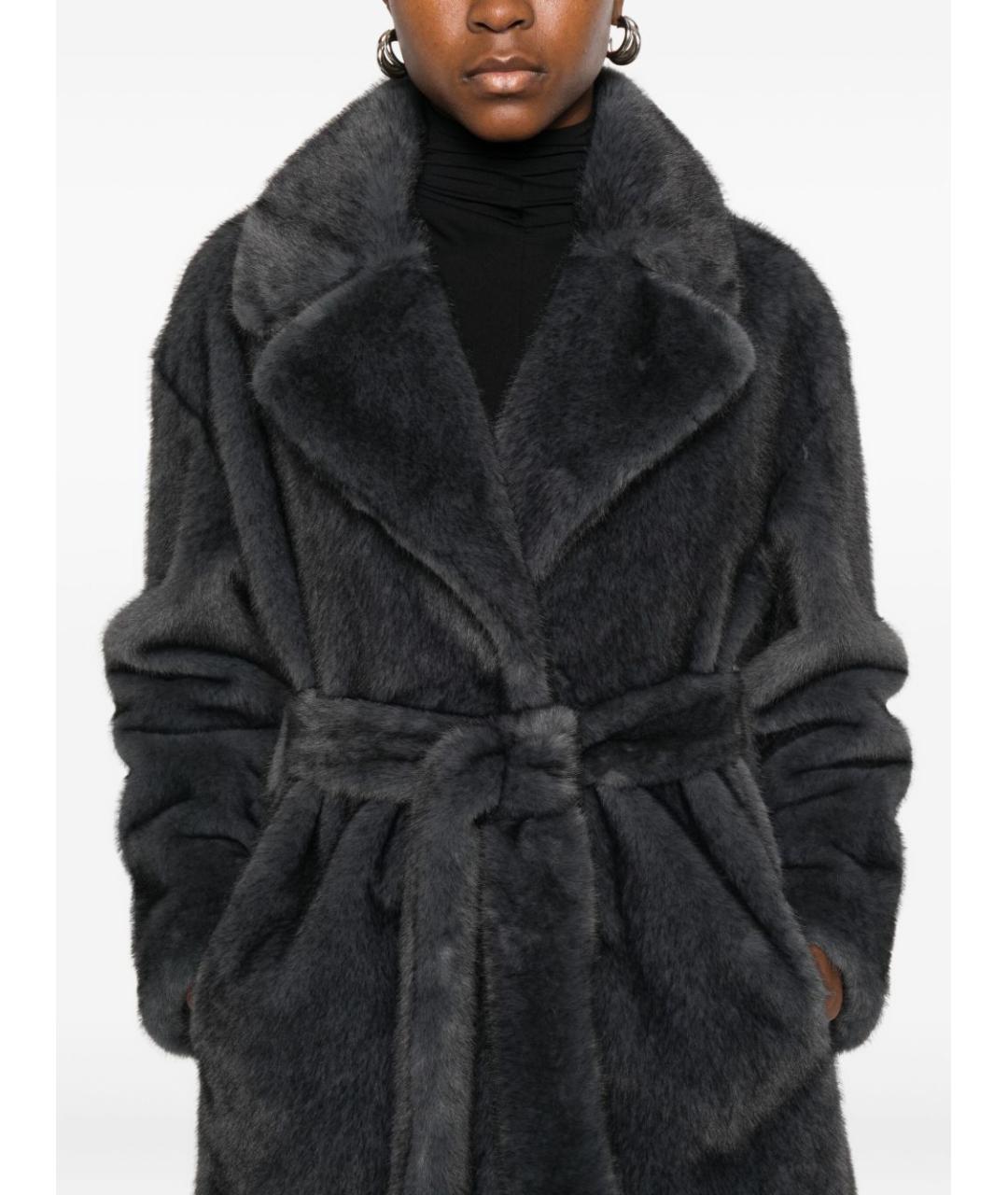 HERNO Серая полиэстеровая шуба, фото 4