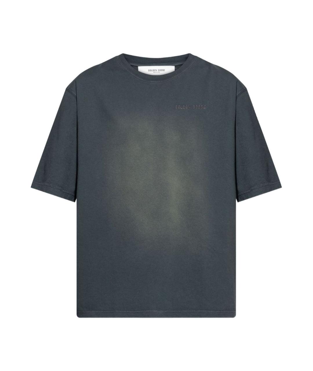 GOLDEN GOOSE DELUXE BRAND Черная хлопковая футболка, фото 1