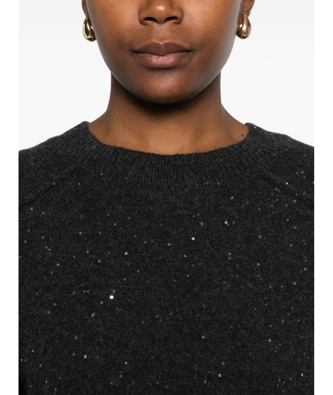 ANTONELLI FIRENZE Антрацитовый джемпер / свитер, фото 4