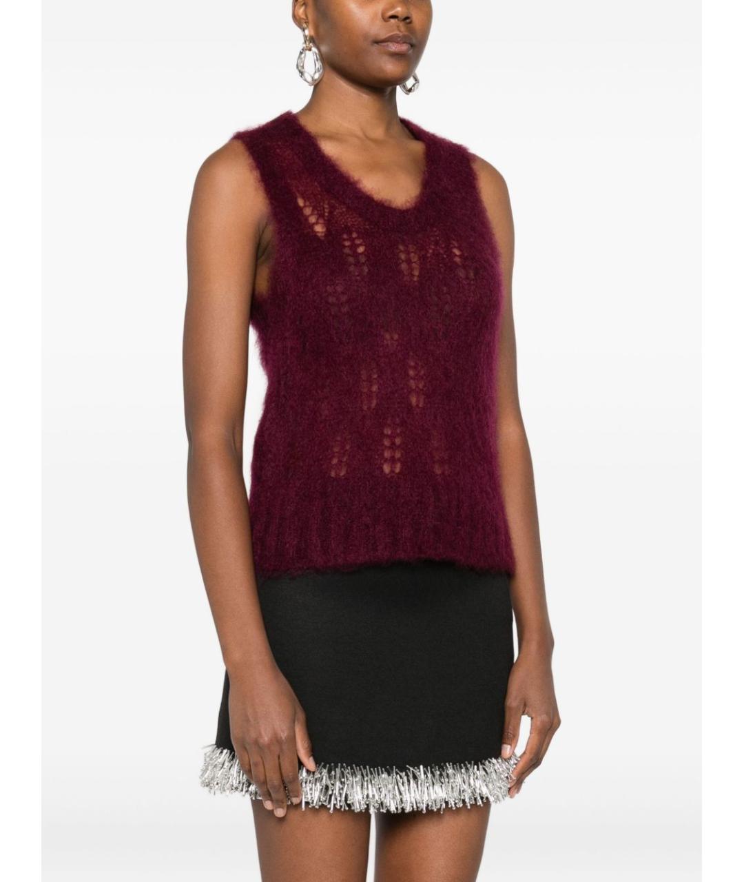 FORTE FORTE Бордовая шерстяная жилетка, фото 4