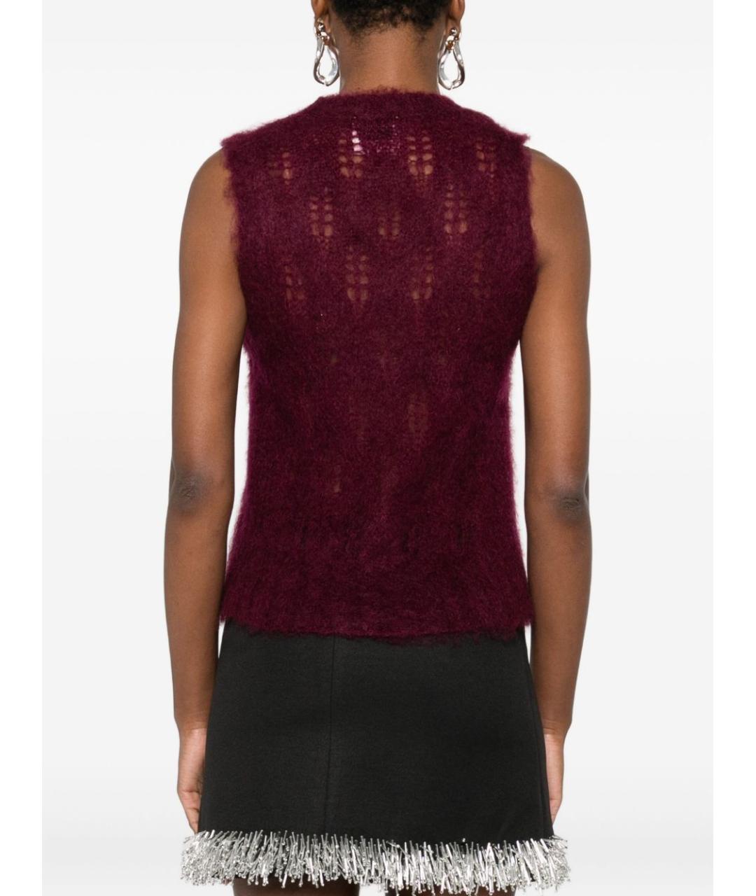 FORTE FORTE Бордовая шерстяная жилетка, фото 2