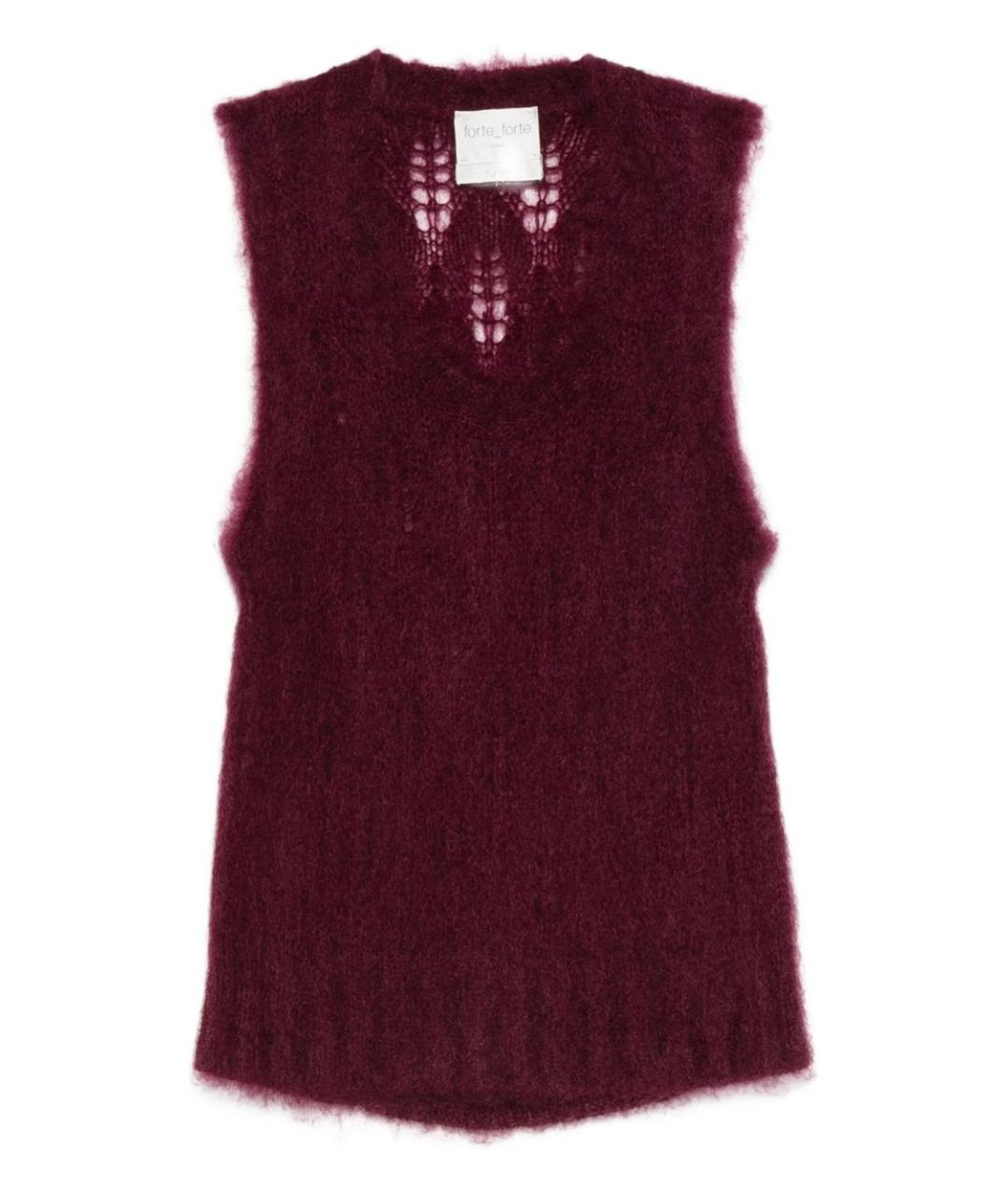 FORTE FORTE Бордовая шерстяная жилетка, фото 1