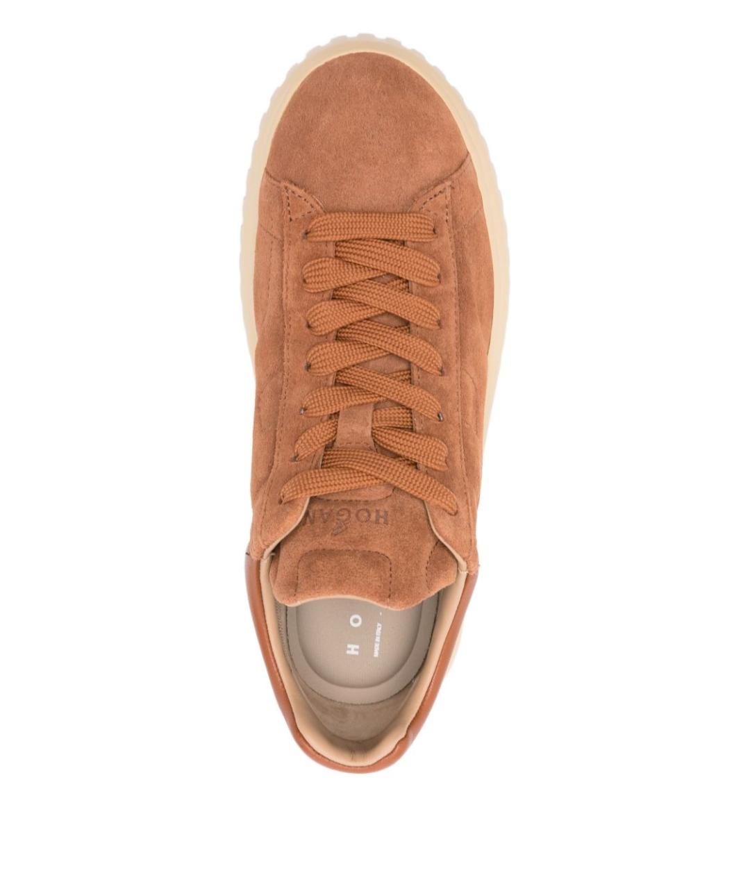 HOGAN Коричневые замшевые кроссовки, фото 3