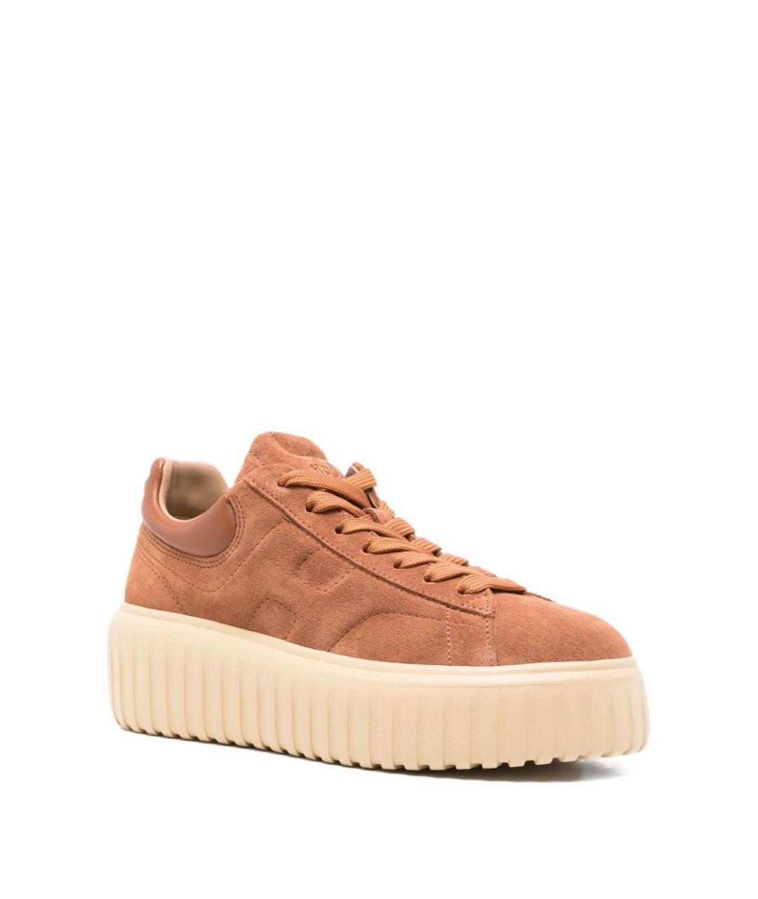 HOGAN Коричневые замшевые кроссовки, фото 2