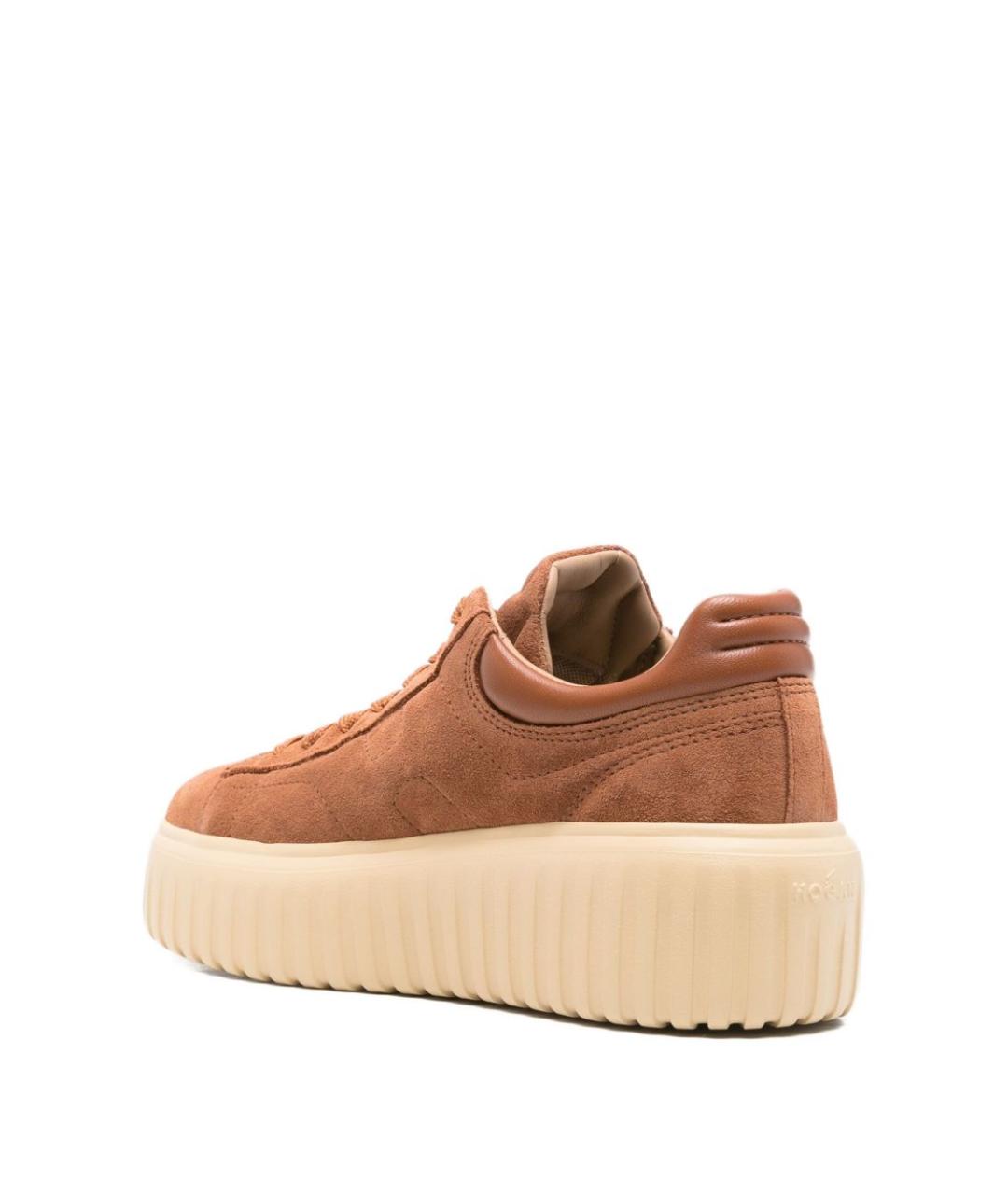 HOGAN Коричневые замшевые кроссовки, фото 4