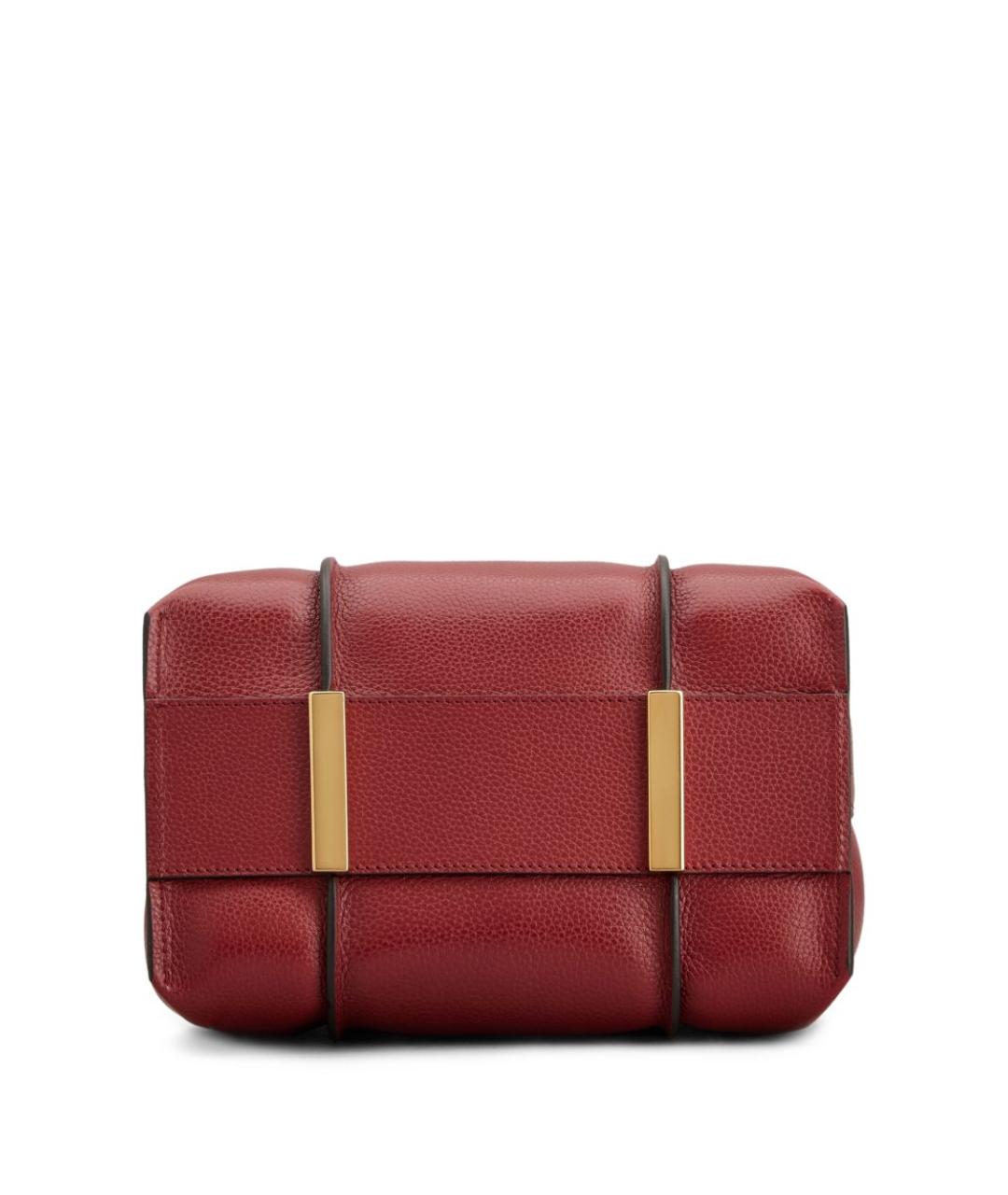 TOD'S Бордовая кожаная сумка тоут, фото 2