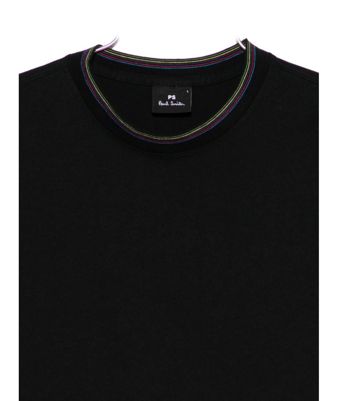 PAUL SMITH Черная хлопковая футболка, фото 2