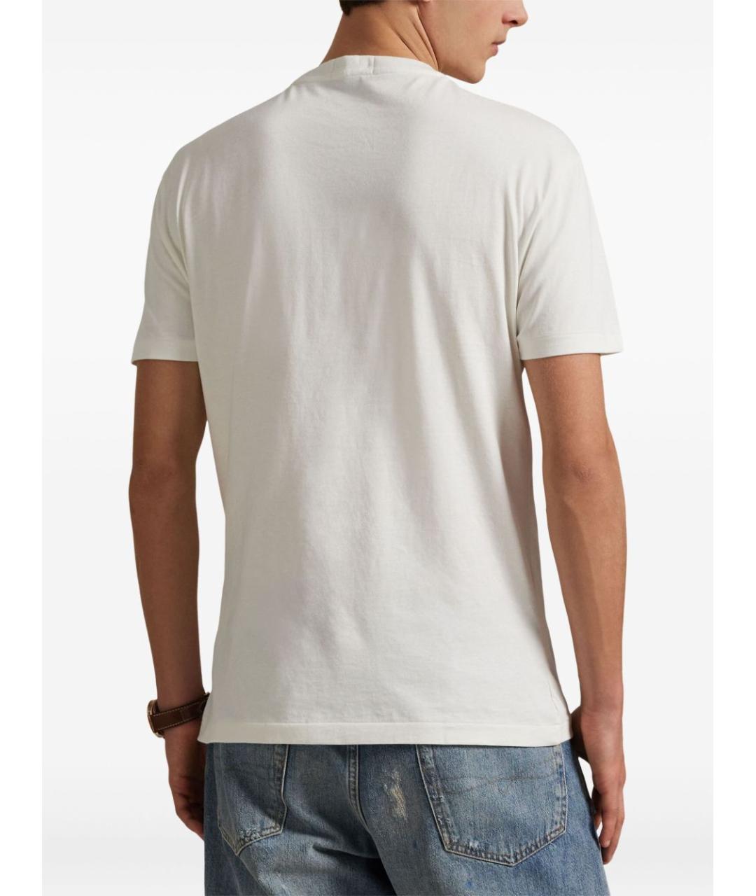 POLO RALPH LAUREN Белая хлопковая футболка, фото 2