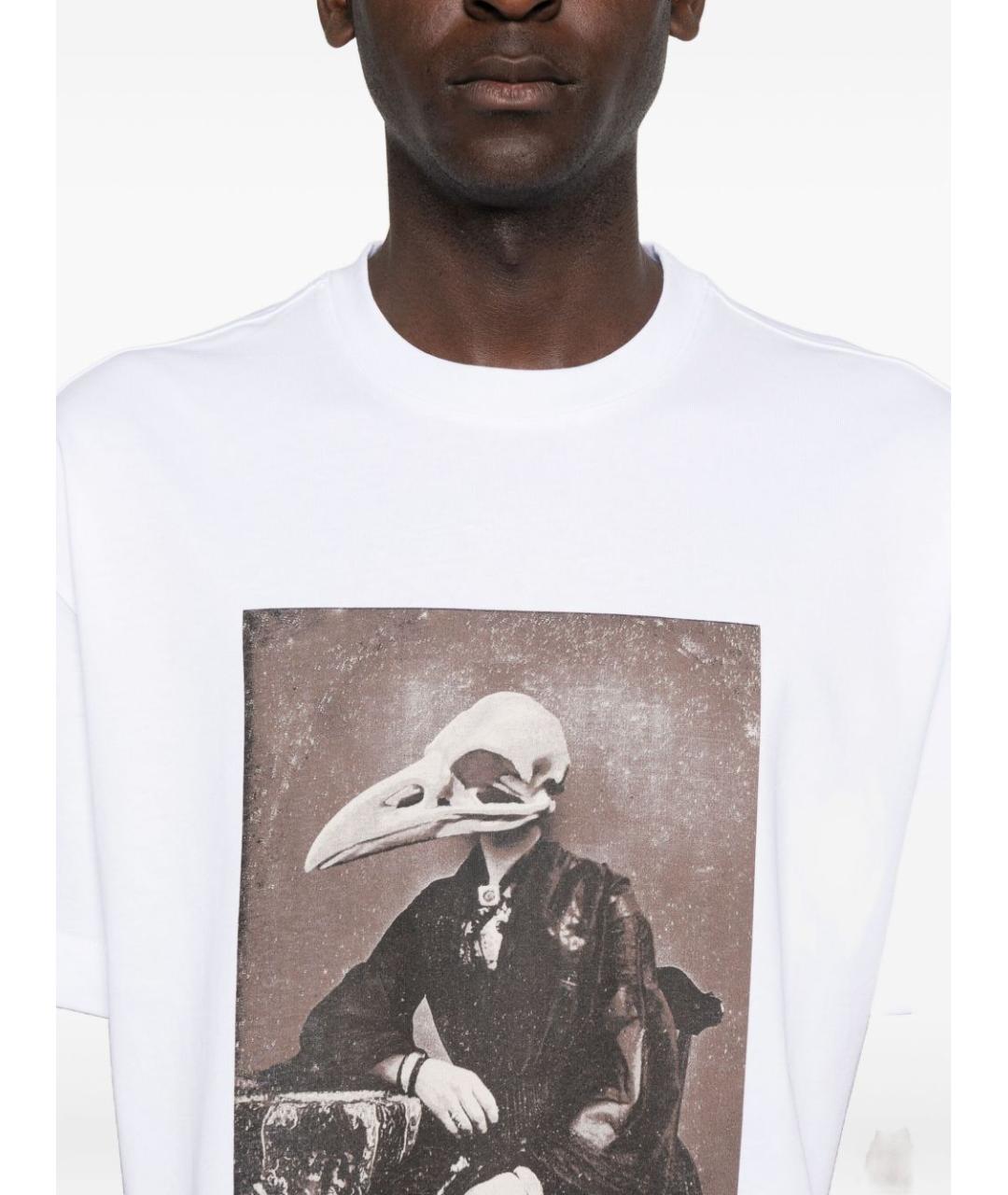 JOHN RICHMOND Белая хлопковая футболка, фото 4