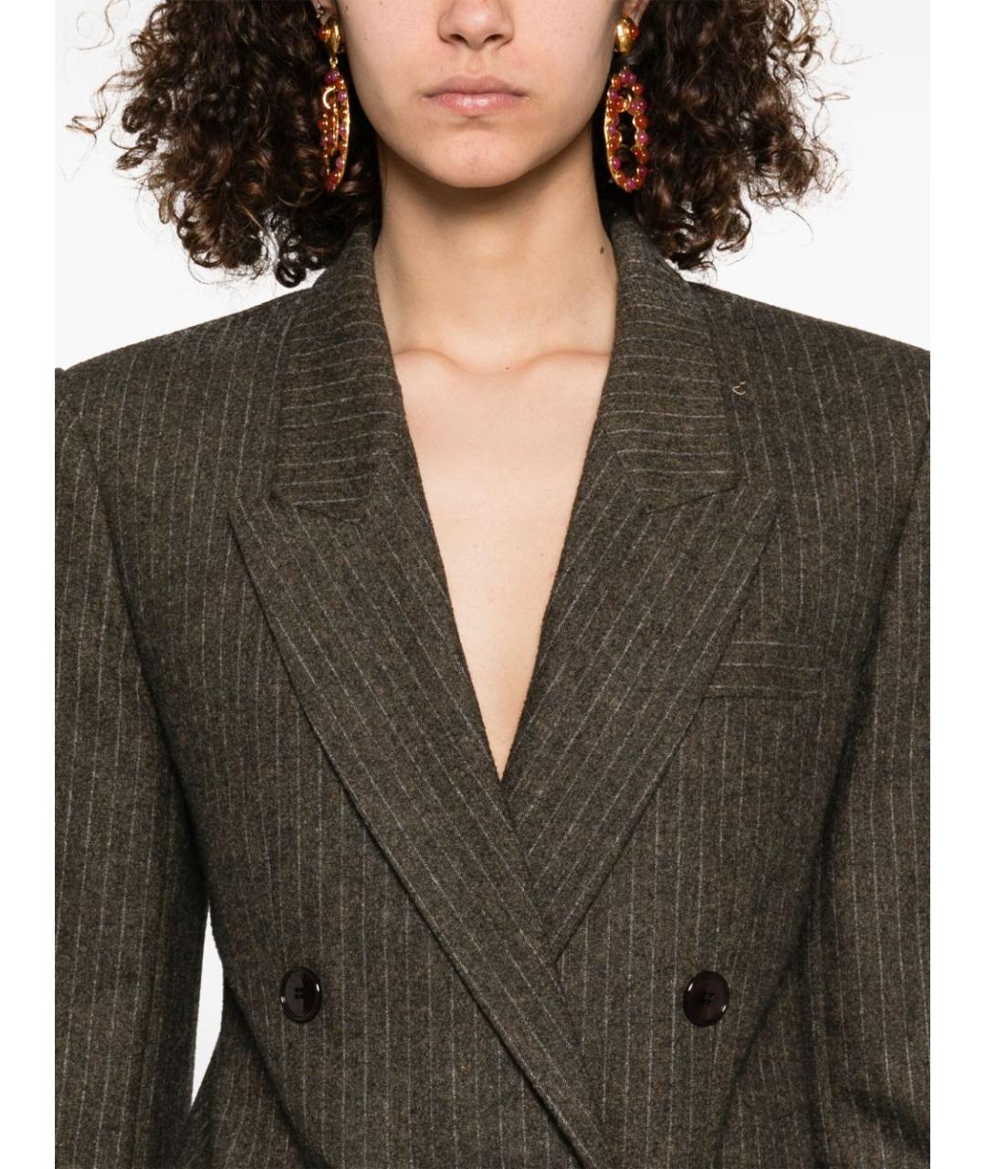 ISABEL MARANT Коричневый шерстяной жакет/пиджак, фото 3