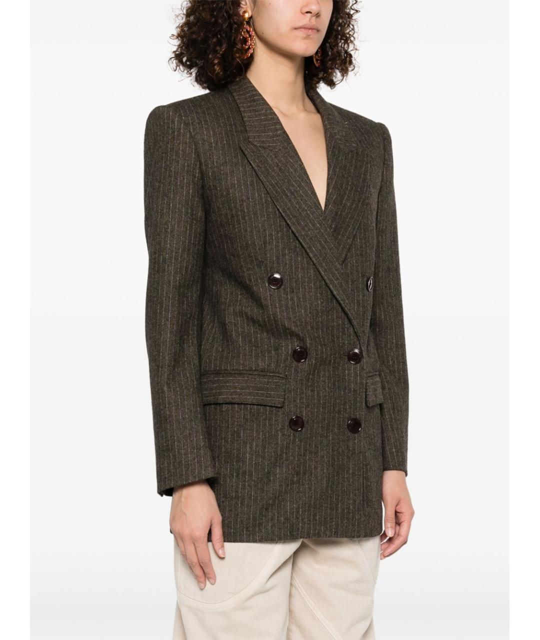 ISABEL MARANT Коричневый шерстяной жакет/пиджак, фото 4