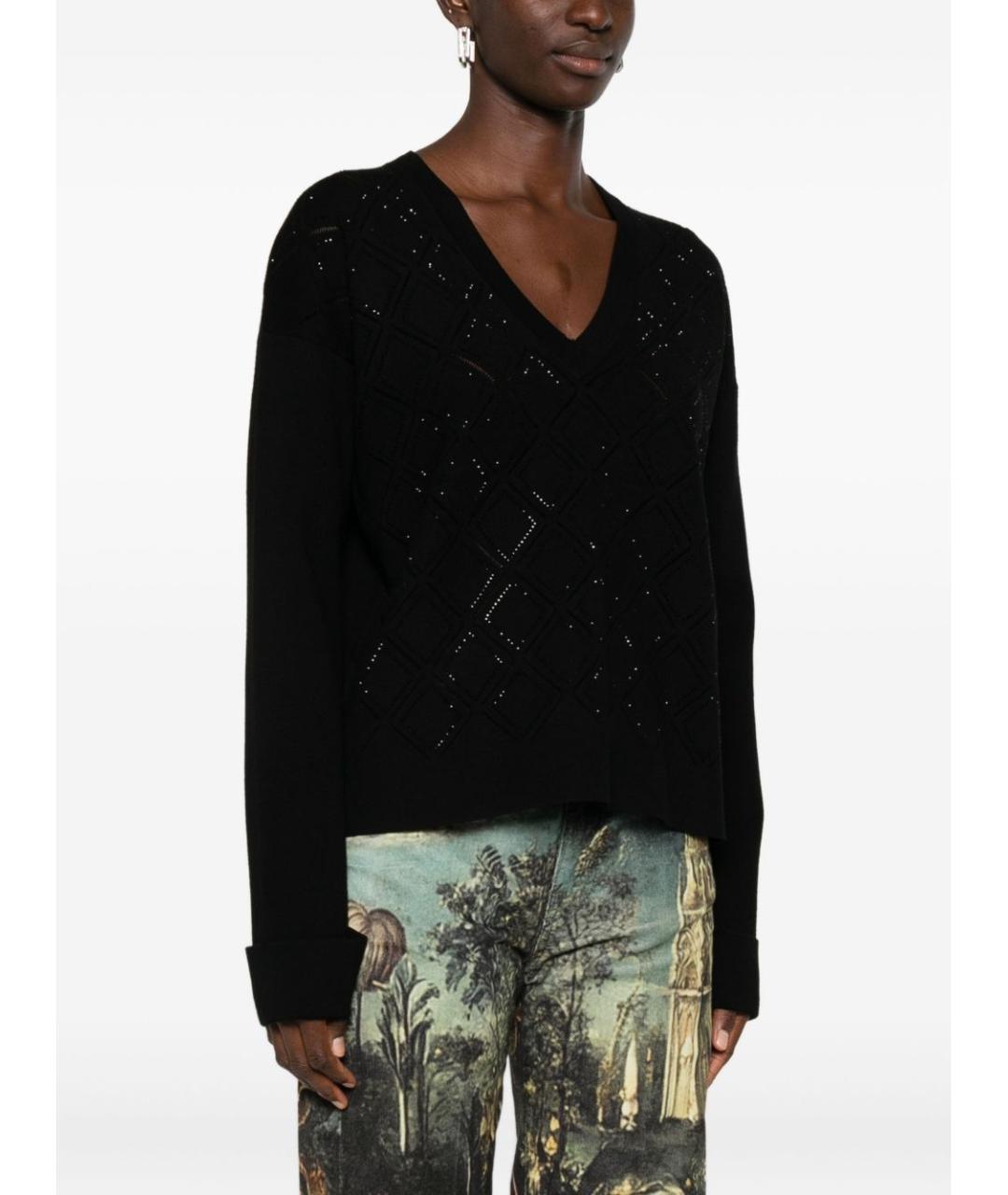 BLUGIRL Черный вискозный джемпер / свитер, фото 3