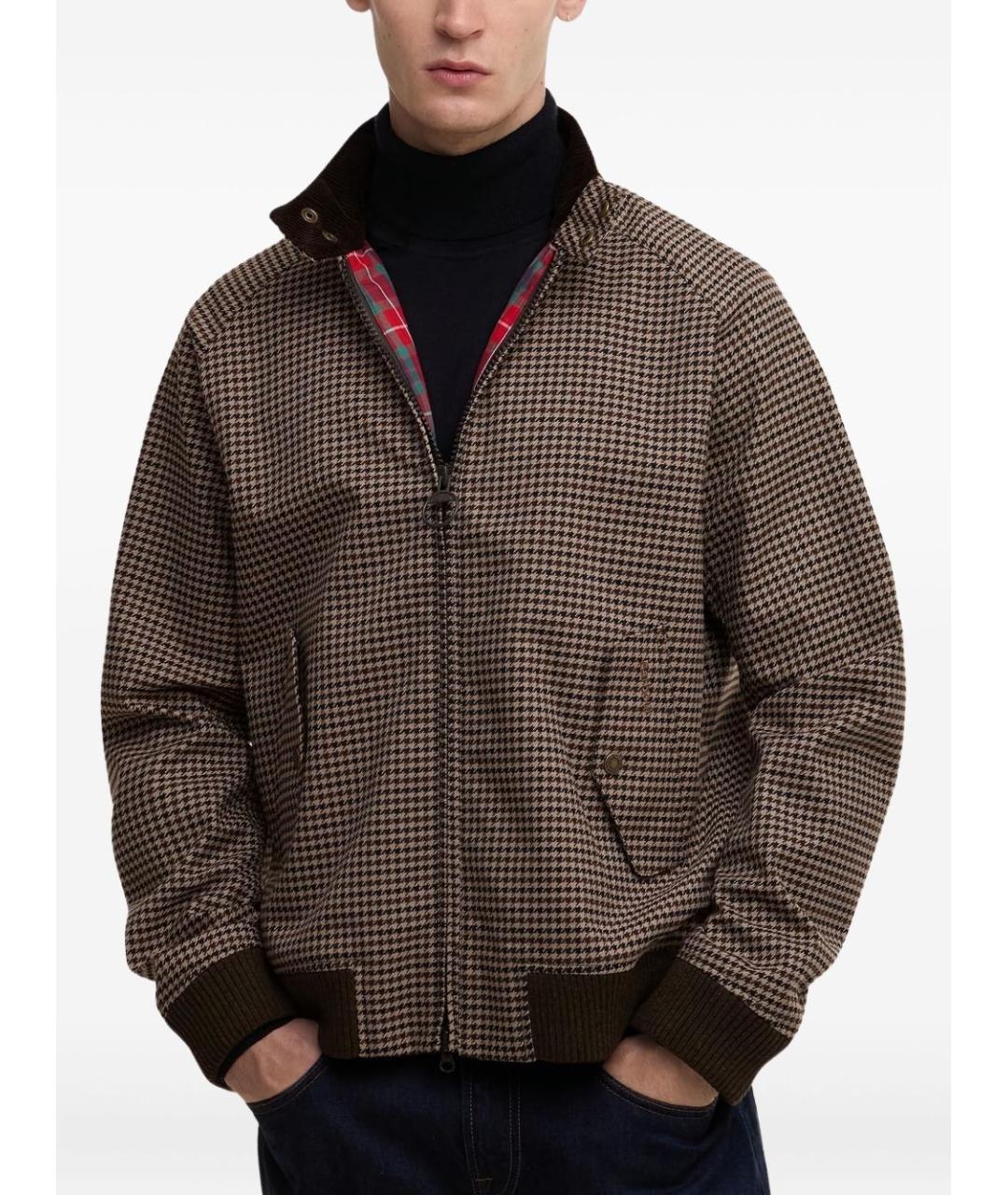 BARRACUTA Коричневая полиэстеровая куртка, фото 4