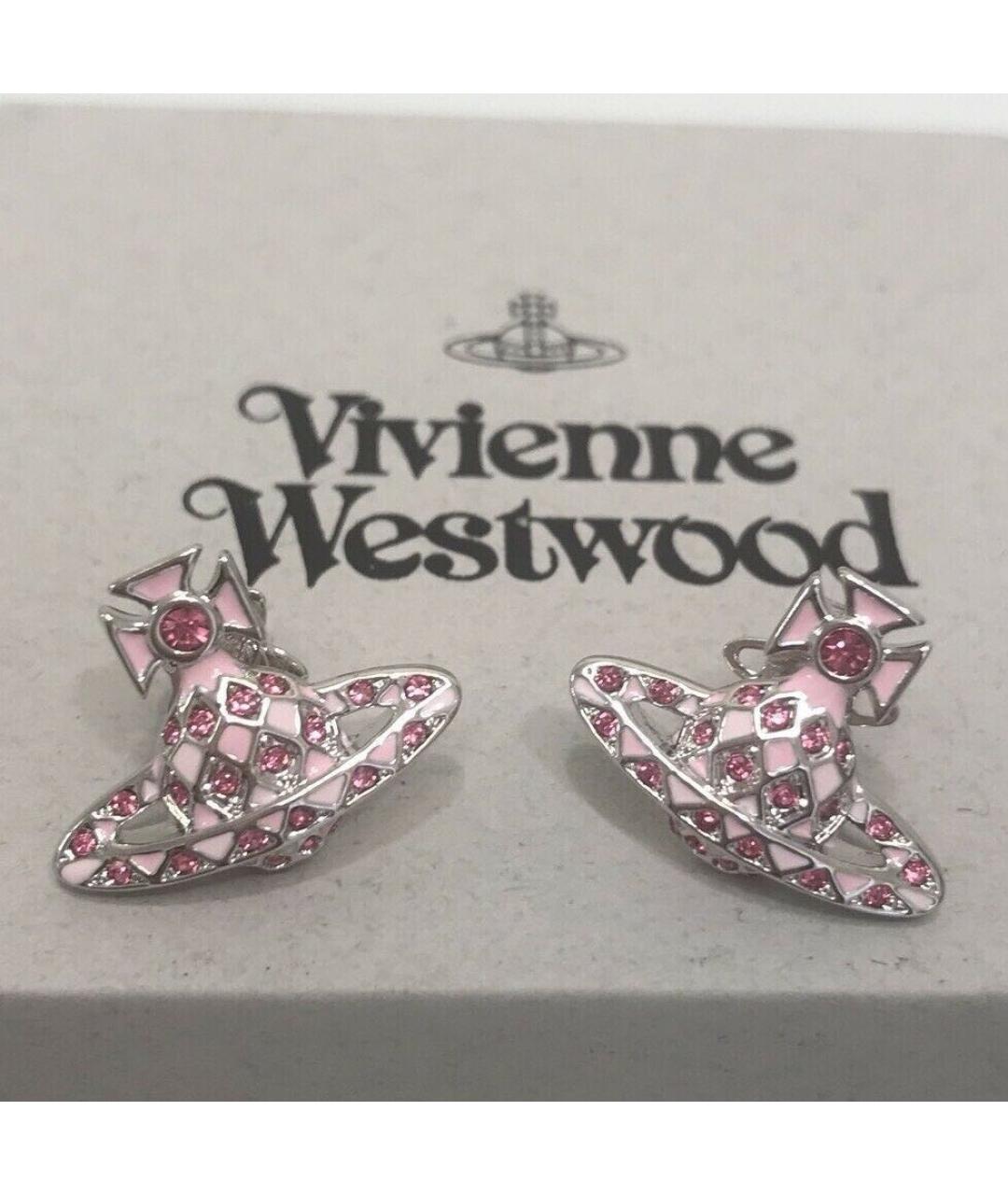 VIVIENNE WESTWOOD Розовые металлические серьги, фото 2