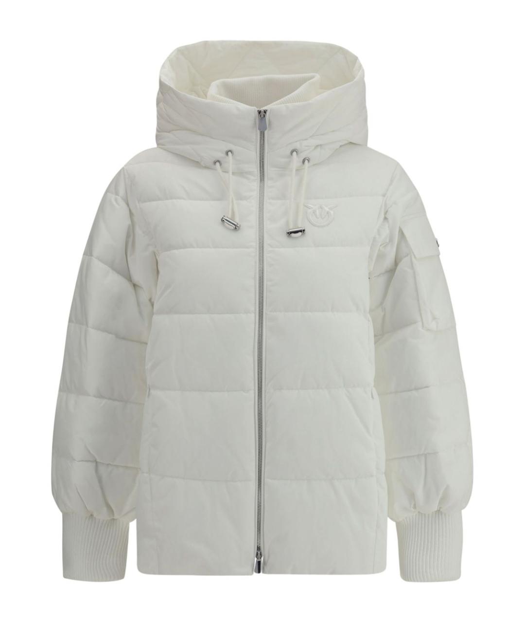 PINKO Белый полиэстеровый пуховик, фото 1