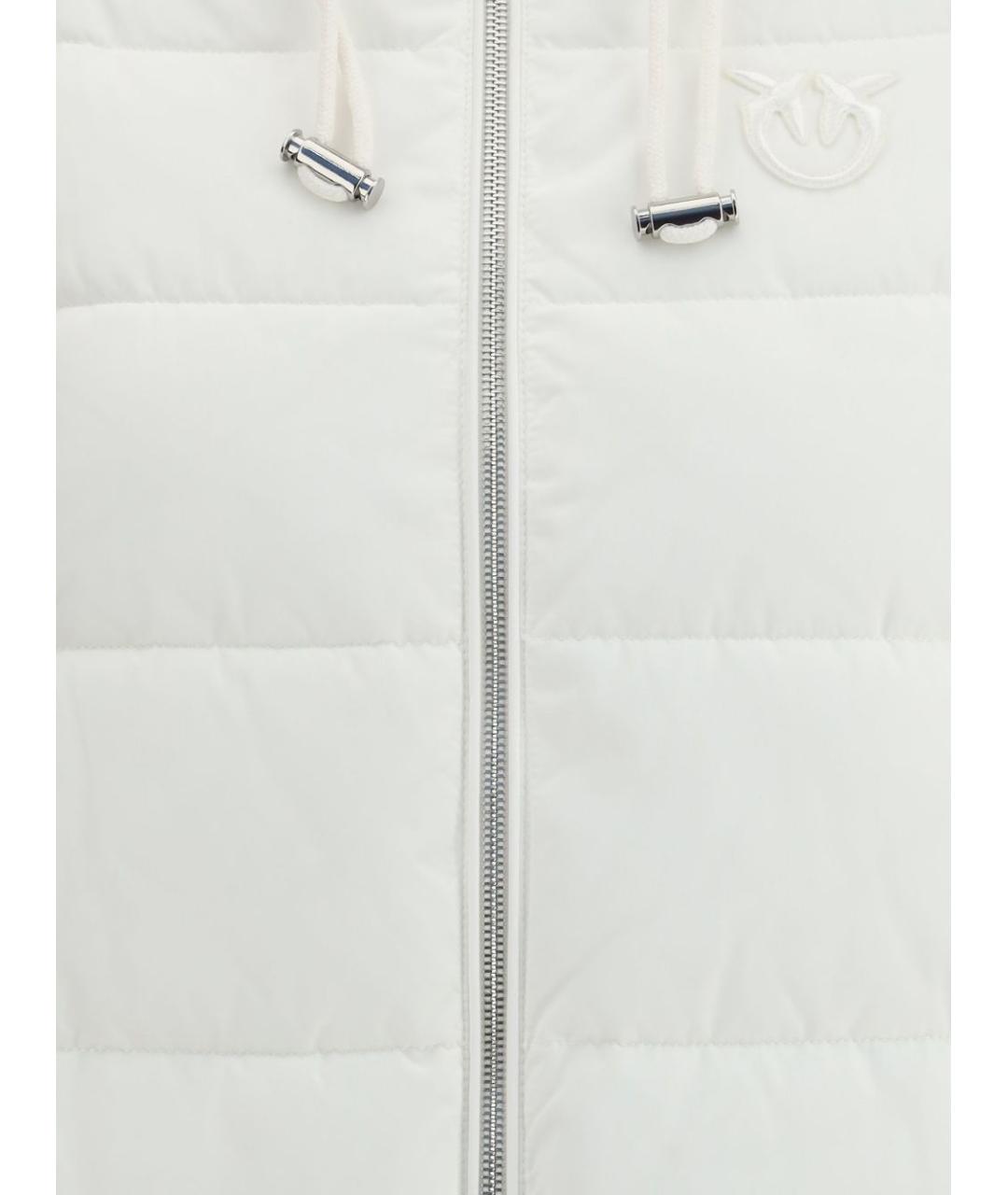 PINKO Белый полиэстеровый пуховик, фото 2