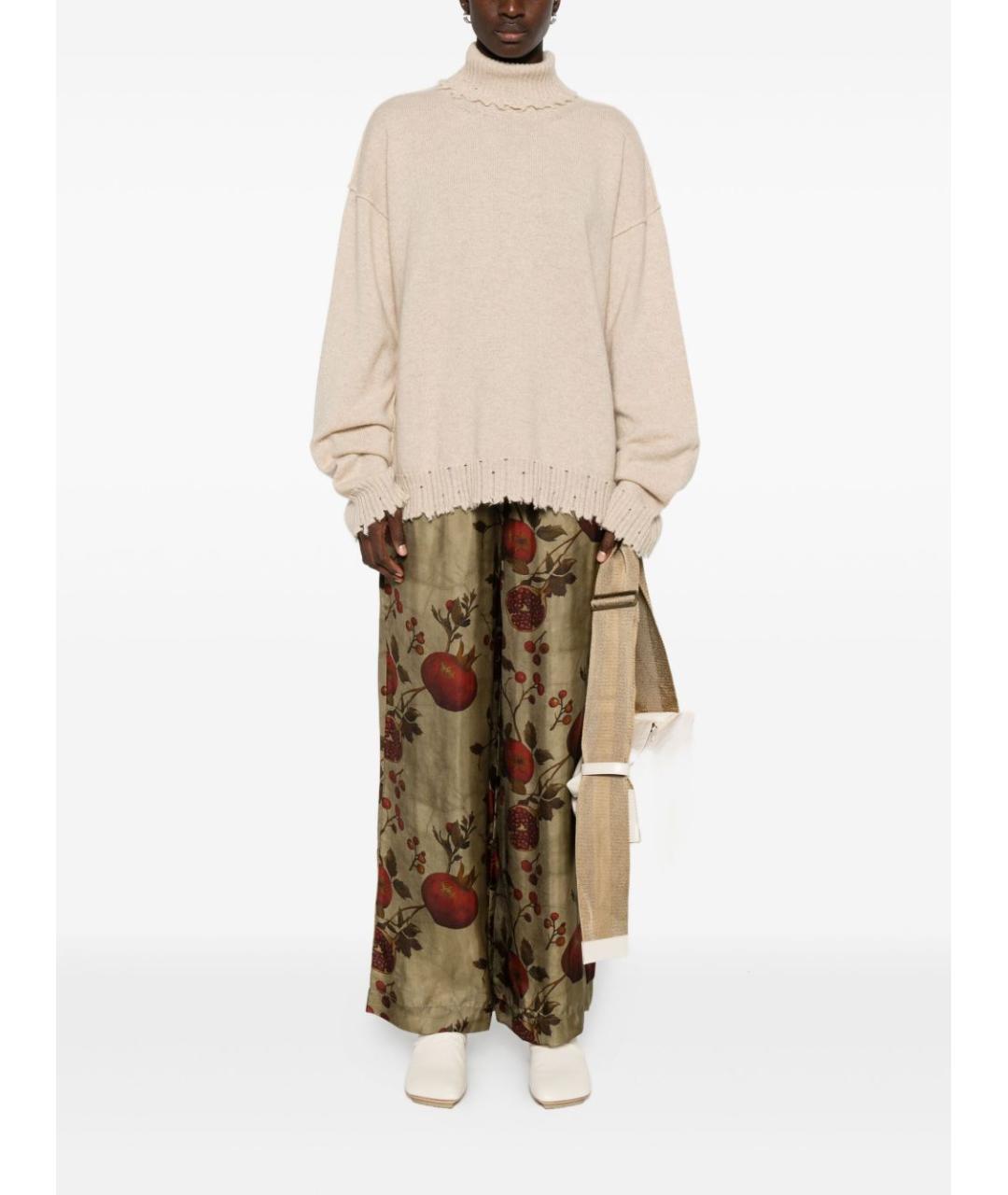 UMA WANG Бежевый кашемировый джемпер / свитер, фото 2