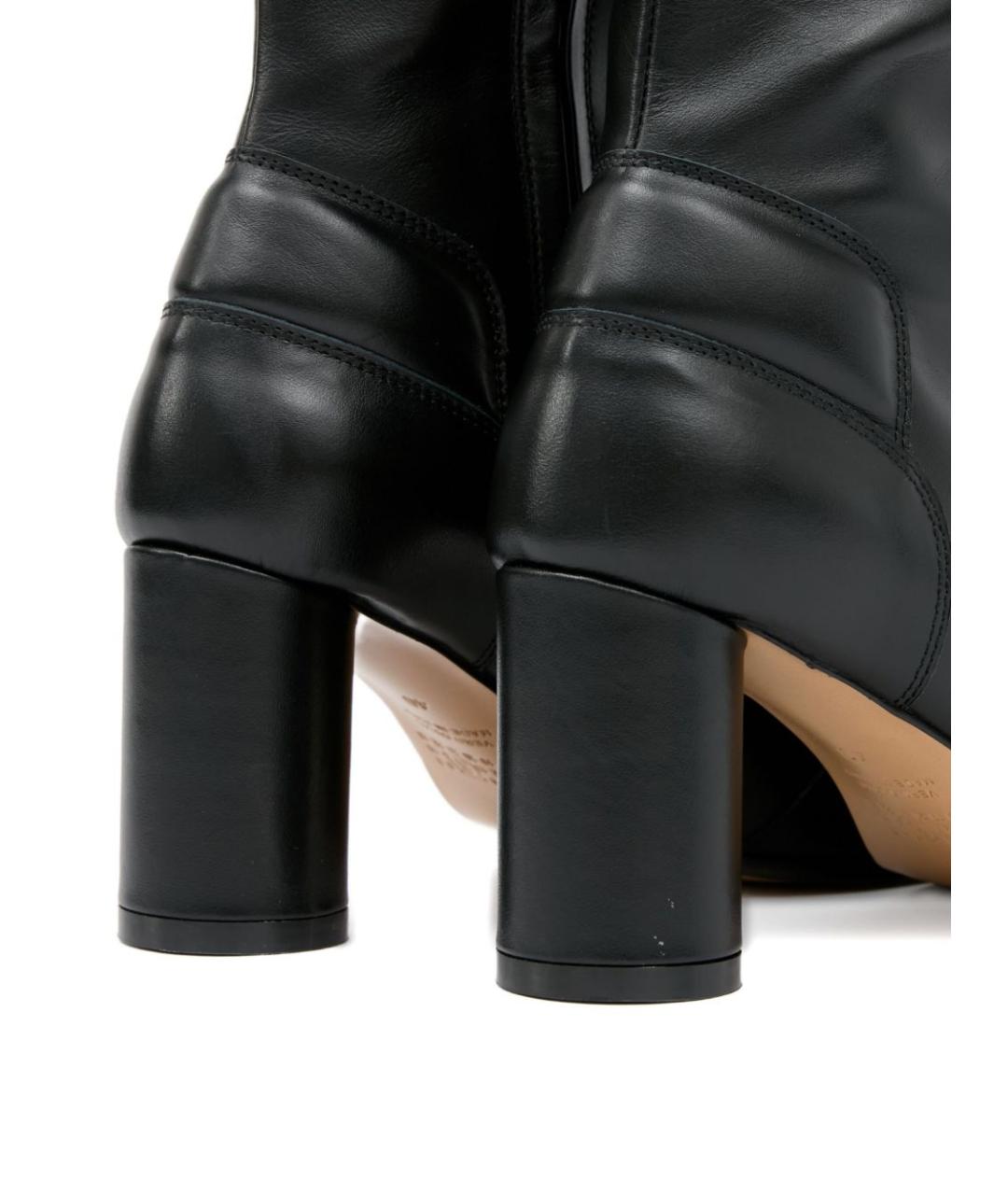 MM6 MAISON MARGIELA Черные кожаные ботильоны, фото 3