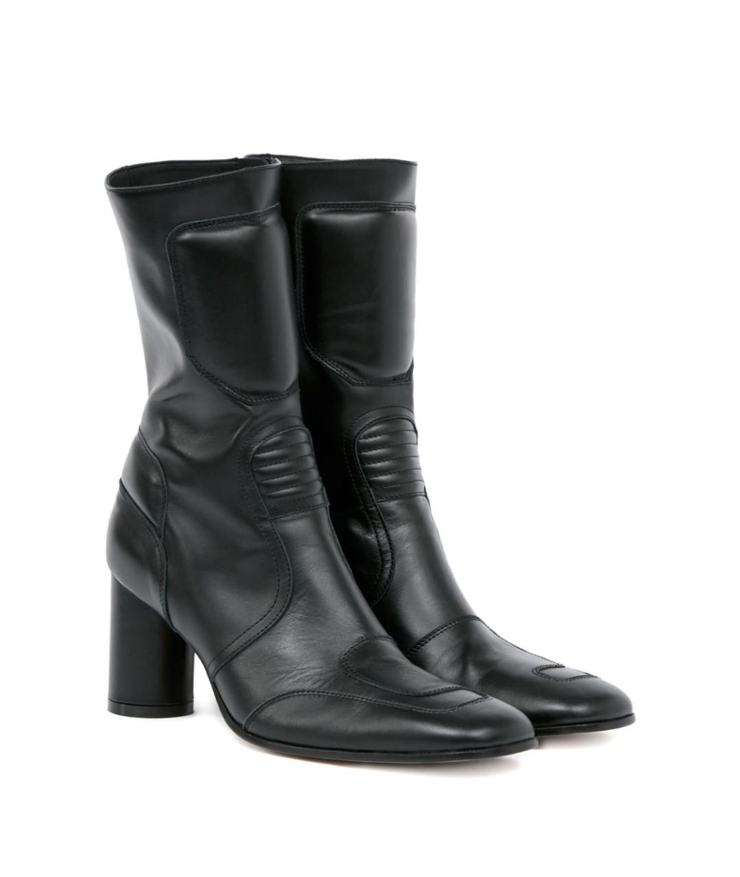 MM6 MAISON MARGIELA Черные кожаные ботильоны, фото 2