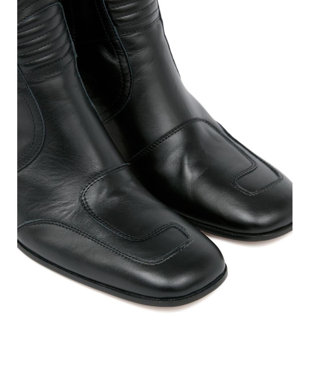 MM6 MAISON MARGIELA Черные кожаные ботильоны, фото 4