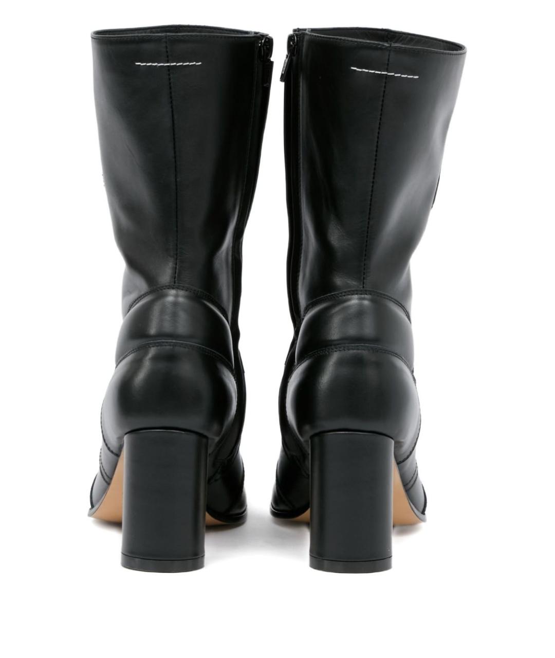 MM6 MAISON MARGIELA Черные кожаные ботильоны, фото 5