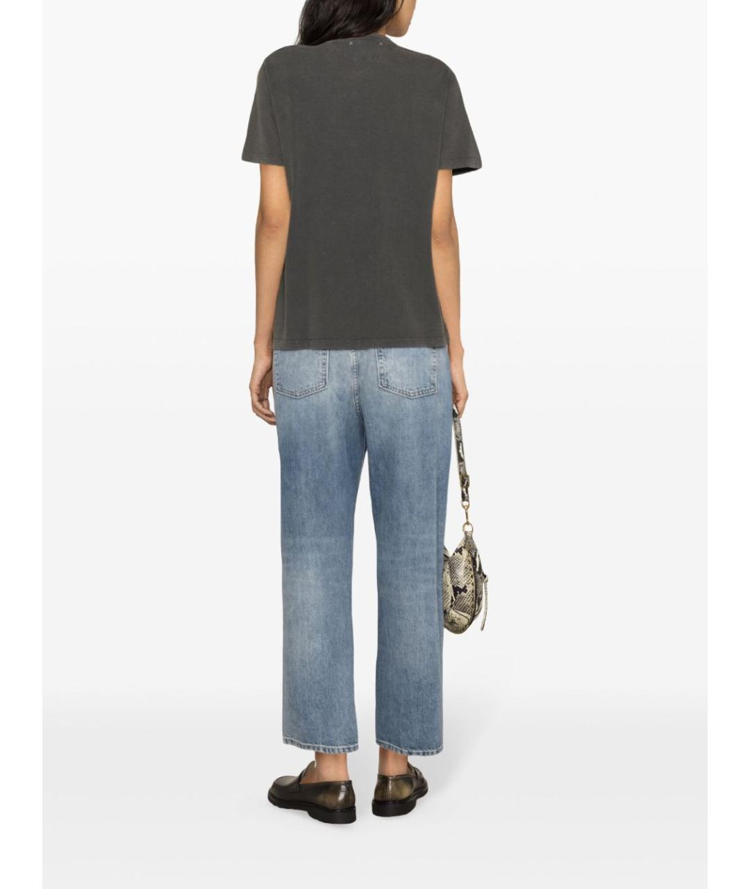 GOLDEN GOOSE DELUXE BRAND Серая хлопковая футболка, фото 2