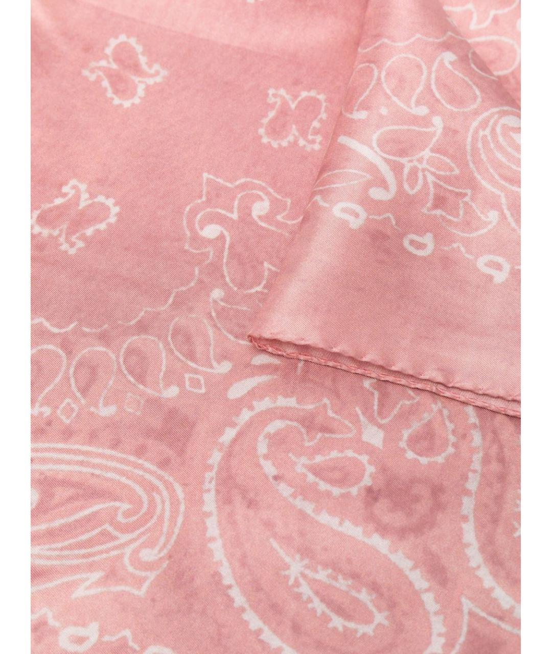 GOLDEN GOOSE DELUXE BRAND Розовый шелковый платок, фото 3