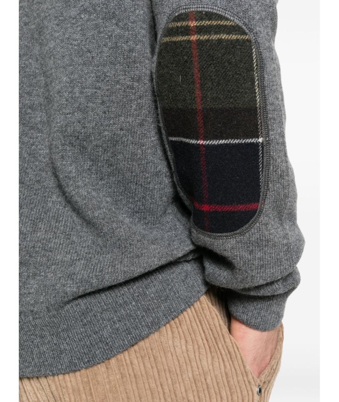 BARBOUR Серый шерстяной джемпер / свитер, фото 4