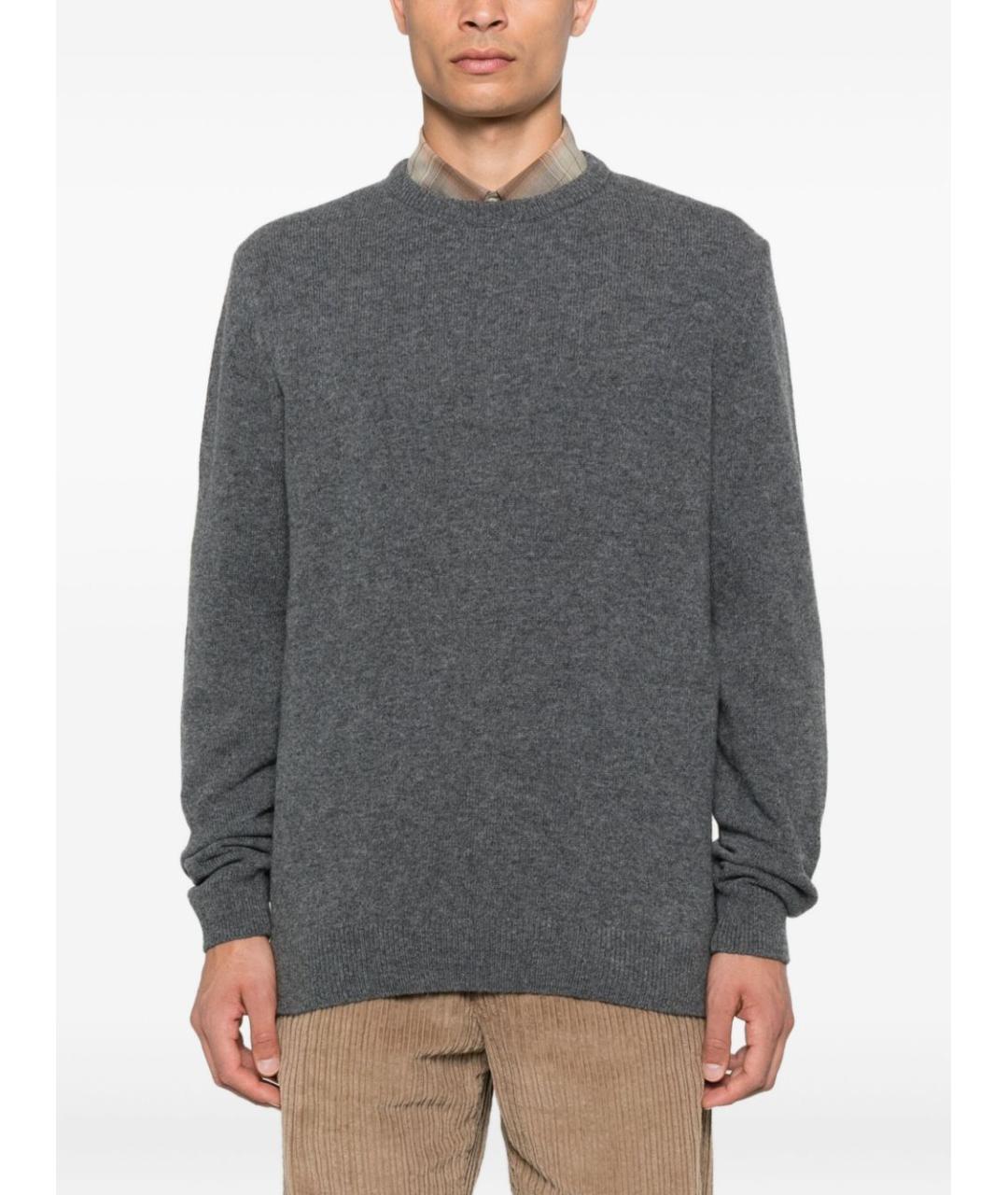 BARBOUR Серый шерстяной джемпер / свитер, фото 2
